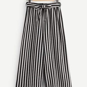 Paperbag striped pants